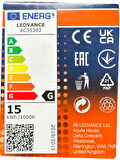 (2 Li Paket) Osram 15W Fırın Ampulü (Sarı Işık) E14 Duylu (İnce Duy)