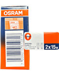 (2 Li Paket) Osram 15W Fırın Ampulü (Sarı Işık) E14 Duylu (İnce Duy)