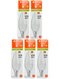 (5 Adet) Ledvance 4,9W (40W) 2700K (Sarı Işık) Dim Edilebilir E14 Duylu (İnce Duy) Led Mum Ampul