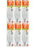 (6 Adet) Ledvance 4,9W (40W) 2700K (Sarı Işık) Dim Edilebilir E14 Duylu (İnce Duy) Led Mum Ampul