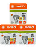 (3 Adet) Ledvance 4,5W (50W) 3000K (Sarı Işık) Dim Edilebilir GU10 Duylu Led Spot Ampul