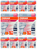 (10 Adet) Ledvance 4,5W (50W) 4000K (Gün Işığı) Dim Edilebilir GU10 Duylu Led Spot Ampul