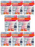 (8 Adet) Ledvance 4,5W (50W) 4000K (Gün Işığı) Dim Edilebilir GU10 Duylu Led Spot Ampul