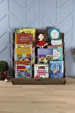 Lucky Montessori Ahşap Çocuk Odası 4 Raflı Kitaplık