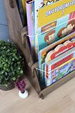 Lucky Montessori Ahşap Çocuk Odası 4 Raflı Kitaplık