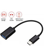Type C Usb 3.0 Otg Adaptör - Siyah