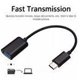 Type C Usb 3.0 Otg Adaptör - Siyah