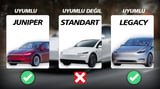 TESLA MODEL Y LEGACY VE JUNİPER İÇİN UYUMLU KAPI KOLU DEKORATİF KAPLAMA MAT KARBON