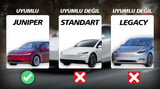 TESLA MODEL Y JUNİPER İÇİN UYUMLU KAPI DÖŞEMESİ ÜST KISIM KAPLAMA 4 PARÇA MAT KARBON