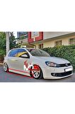 Vw Golf mk6 R  Uyumlu Marşpiyel Sağ Sol Takım Fiberglass Boyasız