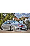HONDA CİVİC FD6 Uyumlu ÖN TAMPON EKİ KARLIK MAKYAJSIZ KASA FİBERGLASS BOYASIZ