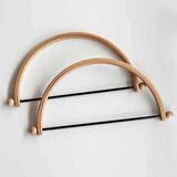 Çanta Sapı Ahşap Oval Yarım ( 15.5 X 8 Cm)