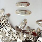 Metal Çıtçıt Toka ( 100 Adet ) Gümüş Renk 6 Cm