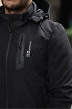 Outdoor Su,Soğuk,Rüzgar Geçirmez,Kapitone,Içi Kürklü,Elyaf Dolgulu,Softshell Erkek Montu