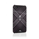White Diamonds iPhone 4/4S Swarovski Grid Desenli Kılıf - Siyah (Outlet)