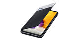 OUTLET Samsung Galaxy A72 Smart S View Wallet Cover Kılıf Siyah (Antimicrobial Coating) OUTLET