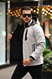 Outdoor Su,Soğuk,Rüzgar Geçirmez,Kapitone,Içi Kürklü,Elyaf Dolgulu,Softshell Erkek Montu