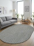 Oval Sisal Halı 1002 Antrasit Balık Sırtı Desen Kaymaz Taban Modern Salon Oturma Odası Halısı