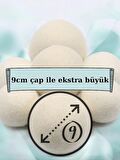 Büyük Boy Çamaşır Kurutma 6'lı Yün Top, Doğal Yumuşatıcı, Kurutma Makinesi Için Yün top Bez Çantalı