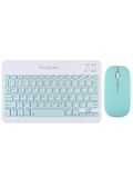 Mini taşınabilir kablosuz bluetooth Klavye Mouse Seti Yeşil