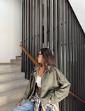 Prifaldi Premium Oversize Süet Bomber Ceket