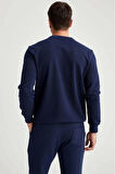 Bisiklet Yaka Şardonlu Regular Fit 2 İplik Sweatshirt