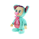 Oyuncak Bebek Sevimli Koca Göz Tavşan Bebek Sesli Hareketli 30 Cm