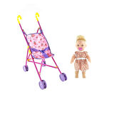 Oyuncak Ağlayan Bebek Baston Pusetli Set