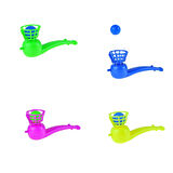 Oyuncak Uçan Top üflemeli 4 lü set 10 cm