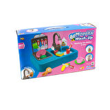 Oyuncak Mutfak Lavabo Modern Mutfak Su ile Çalışan Set Mavi