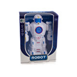 Oyuncak Robot Süper Robot Işıklı Sesli Beyaz 20 Cm