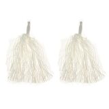 Ponpon Sevimli Ponpon Beyaz ikili Set