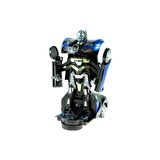Oyuncak Süper Araba Transformers Robota Dönüşen Işıklı Sesli Mavi