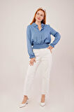 Bel Ve Bilek Lastikli Mavi Bluz