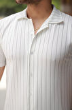 Erkek Kısa Kollu çizgili Gömlek
