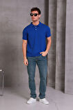 Erkek Slim Fit Pamuklu Yumuşak Doku Nefes Alan Kumaş Yakalı Tişört