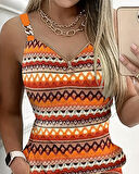 Kadın Askılı Fermuarlı Cepli Süprem Mini Elbise