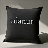 Demor Home Kişiye Özel Nakışlı Soft Series Panter Siyahı Kırlent, Yastık Kılıfı