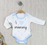 Mummy Kalp Baskılı Çıtçıtlı Bebek Zıbın