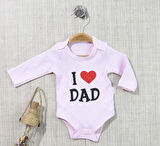 I Dad Baskılı Çıtçıtlı Bebek Zıbın