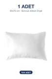 Biyeli Yastık 50x70 cm 1200 gr Boncuk Silikon Elyaf Dolgulu