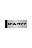 Metal Yönlendirme Levhası, Departman Kapı Isimliği Mescid 5x20 Cm Gümüş Renk