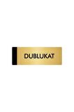 Metal Yönlendirme Levhası, Departman Kapı Isimliği Dublukat 5x20 Cm Altın Renk