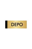 Metal Yönlendirme Levhası, Departman Kapı Isimliği Depo 5x20 Cm Altın Renk