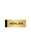 Metal Yönlendirme Levhası, Departman Kapı Isimliği Metal Atık 5x20 Cm Altın Renk