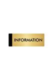 Metal Yönlendirme Levhası, Departman Kapı Isimliği Information 5x20 Cm Altın Renk