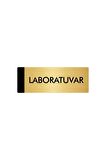 Metal Yönlendirme Levhası, Departman Kapı Isimliği Laboratuvar 7X20 Cm Altın Renk