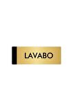 Metal Yönlendirme Levhası, Departman Kapı Isimliği Lavabo 5x20 Cm Altın Renk