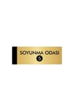 Metal Yönlendirme Levhası, Departman Kapı Isimliği Soyunma Odası(5) 5x20 Cm Altın Renk
