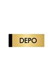 Metal Yönlendirme Levhası, Departman Kapı Isimliği Depo 5x20 Cm Altın Renk
